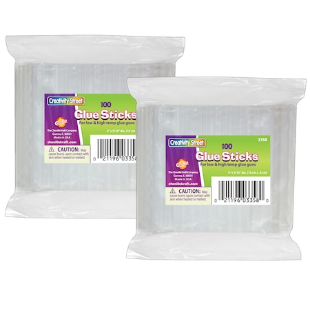 Creativity Street Glue Stick, Clear, 200 PK PAC3358